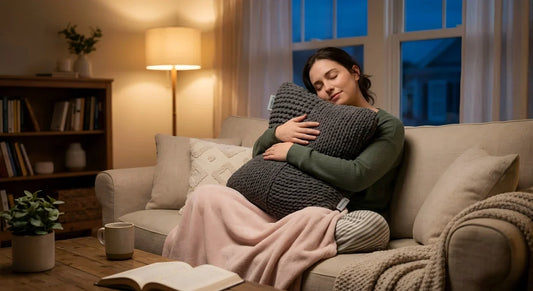 A sensory Throw Pillow provides deep pressure to calm the ACC and support emotional development for better sleep.