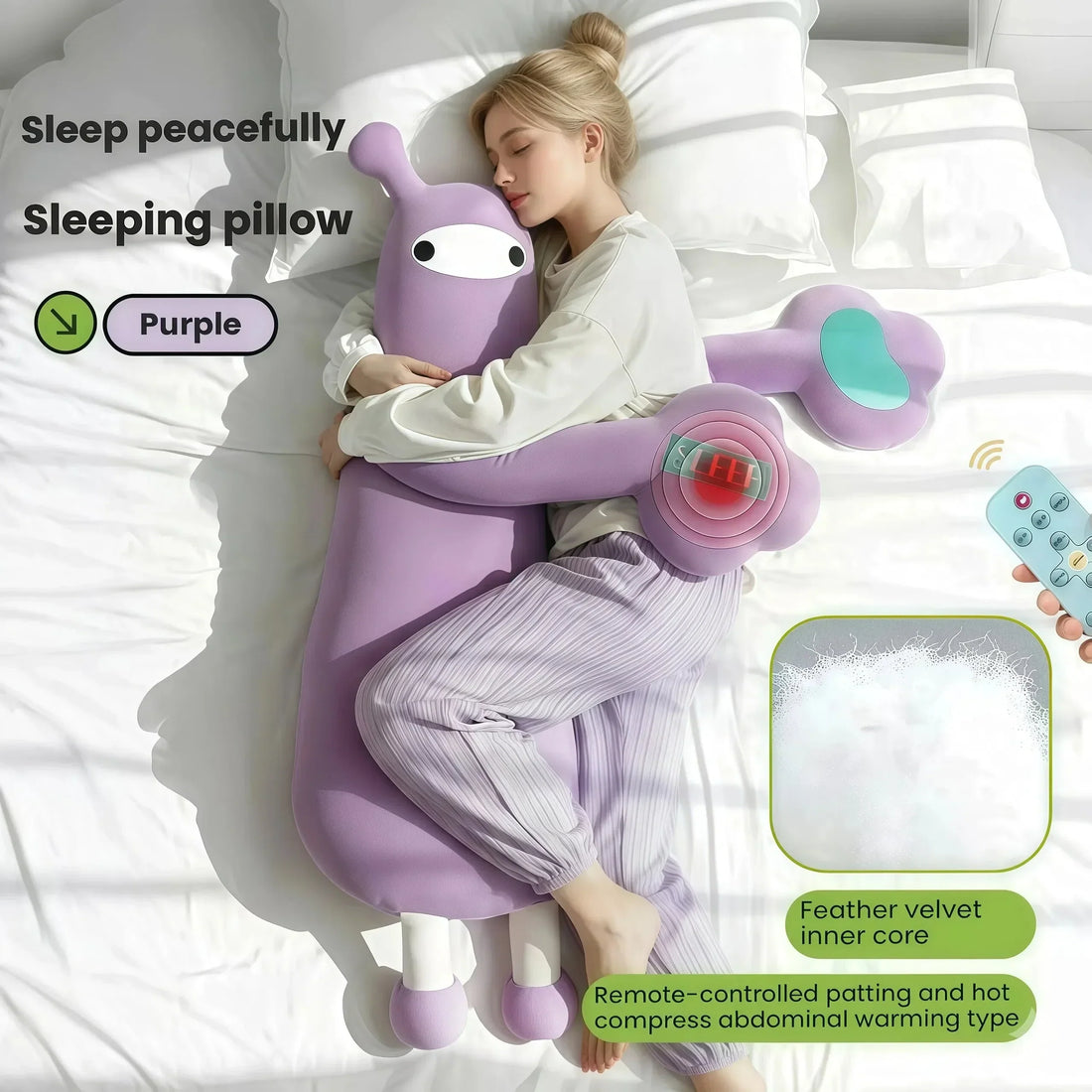 A sensory Throw Pillow providing Deep Pressure Touch (DPT) for anxiety relief and healthy sleep.