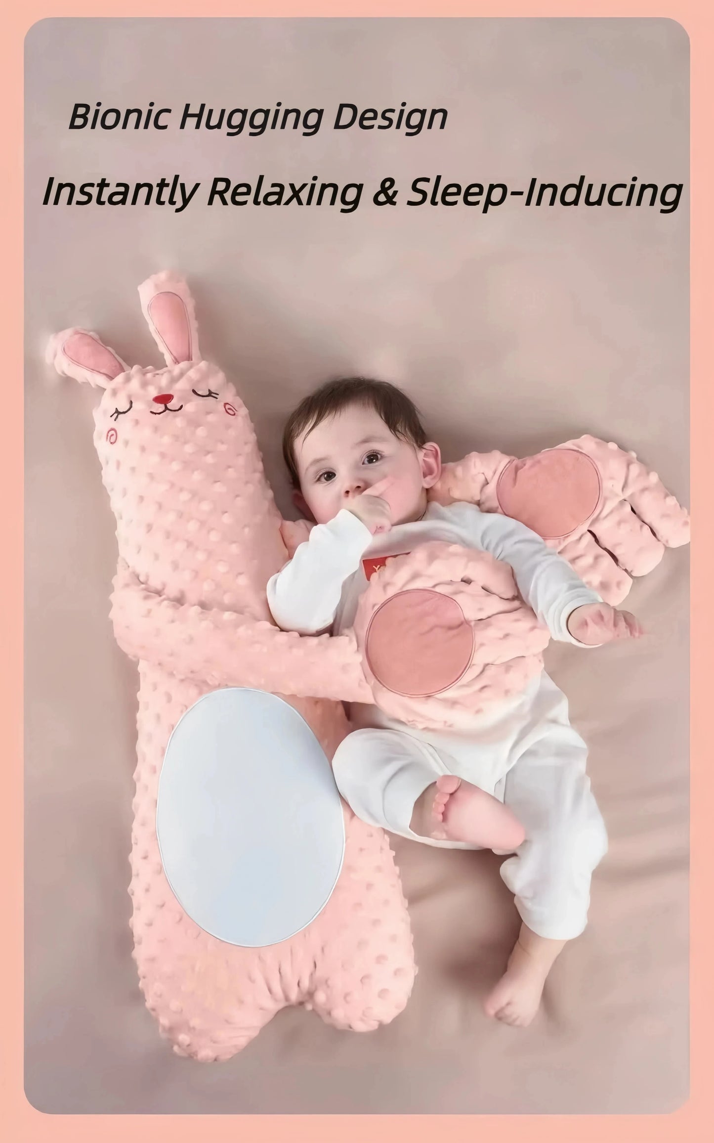MoiHug bunny body pillow,bolster pillow for side sleepers improving sleep quality and comfort.