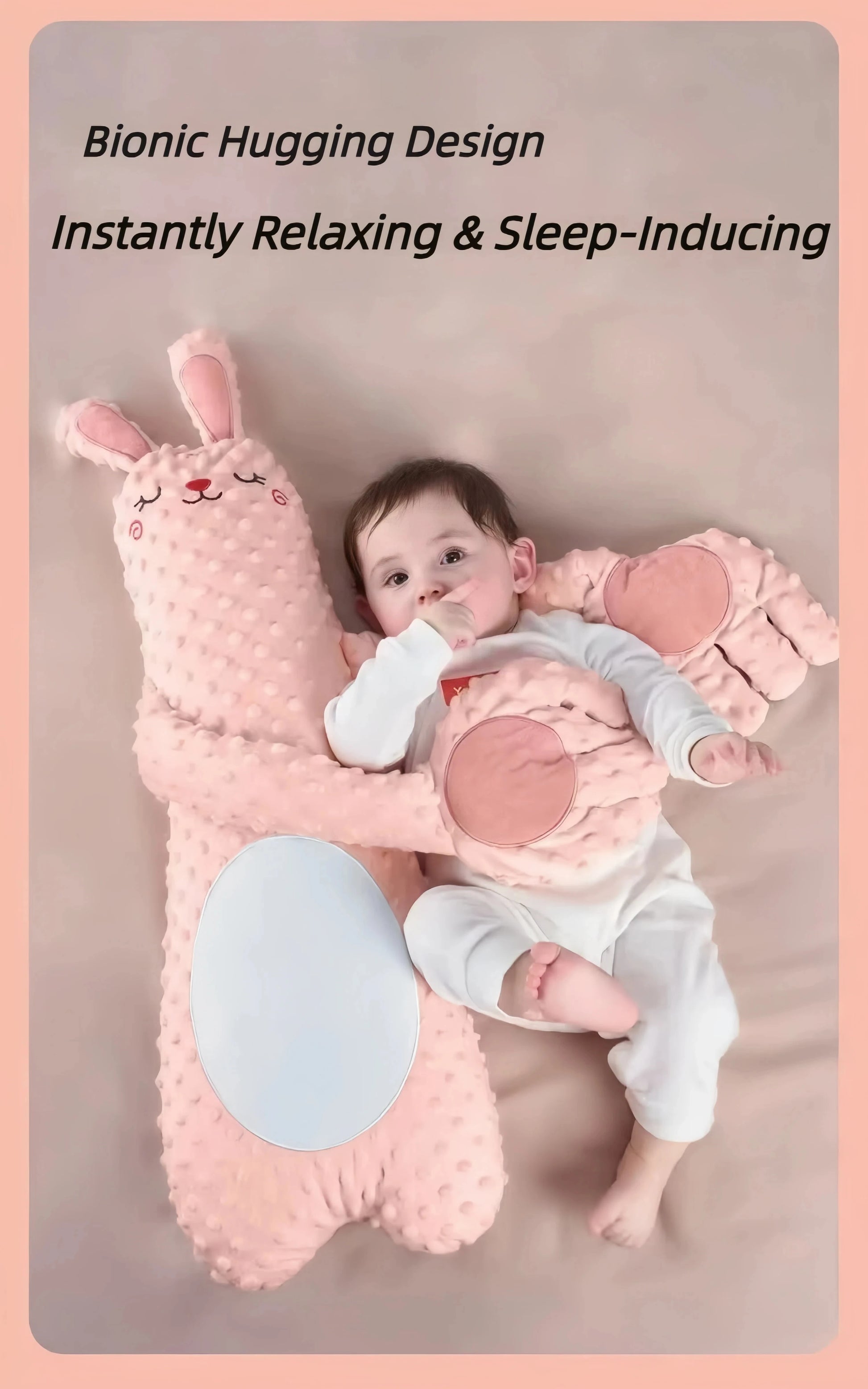 MoiHug bunny body pillow,bolster pillow for side sleepers improving sleep quality and comfort.