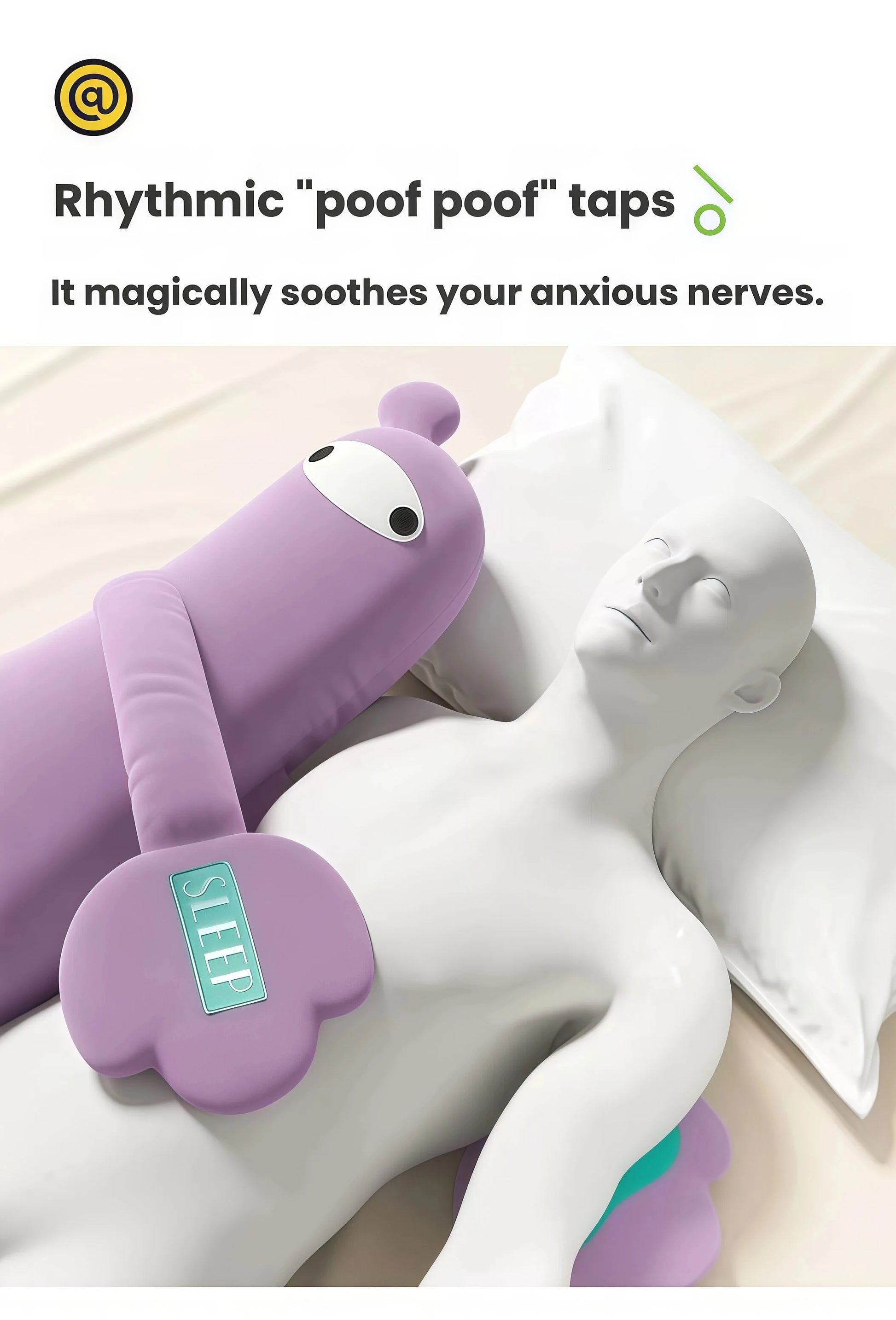 MoiHug Little Monster body pillow, soft long plush body pillow for sleeping comfort and anxiety relief.