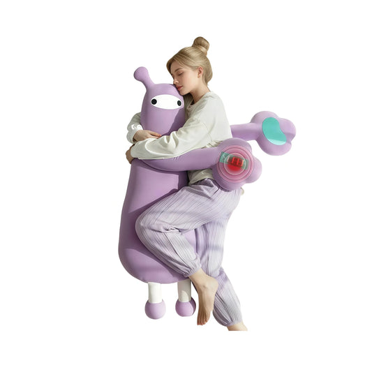 MoiHug monster long plush body pillow, cute bolster pillow design for hugging and better sleep support.